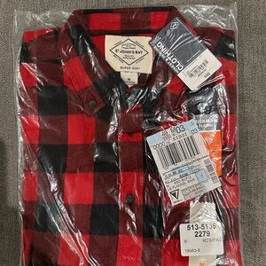 St. John's Bay Red and Black Checkered Men's Shirt